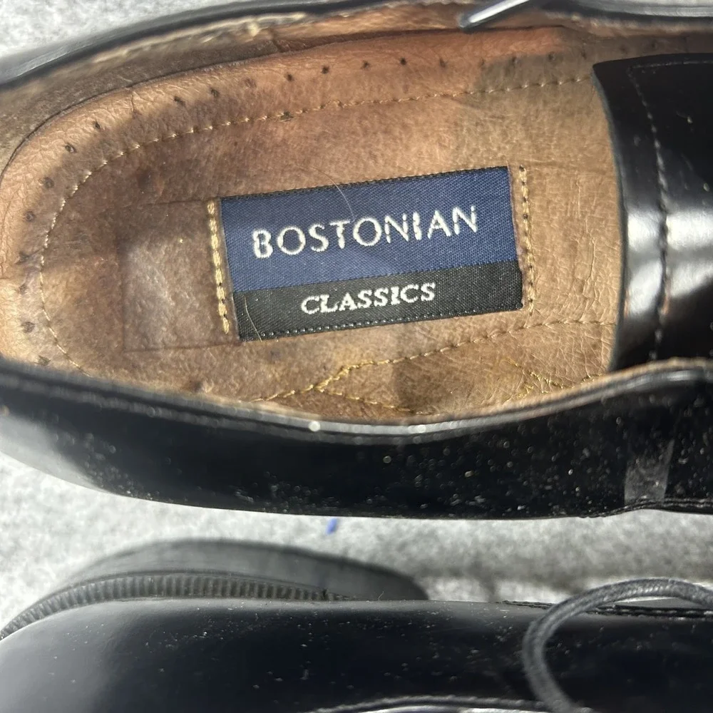 Bostonian Classics First Flex Oxford 9M Black Leather Cap Toe Dress Shoes